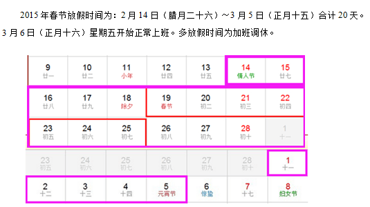 田中工貿(mào)春節(jié)放假安排