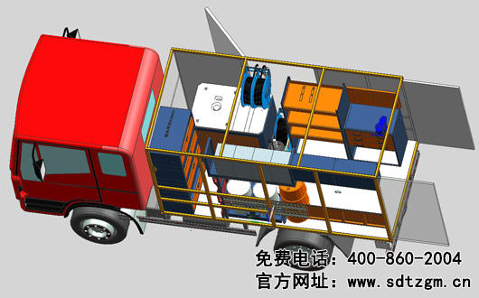 山東田中設備卡車養(yǎng)護搶修服務車結構展示圖