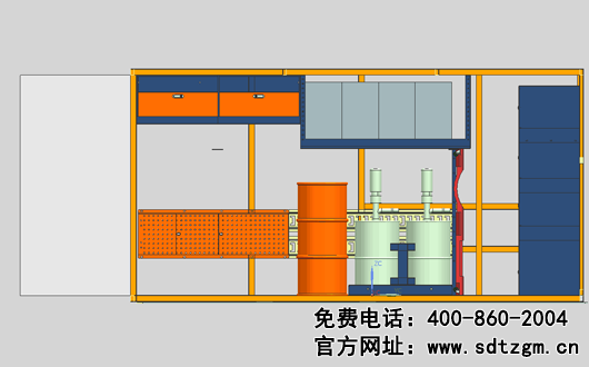 山東田中設備卡車養(yǎng)護搶修服務車上裝布局左側