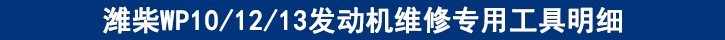 濰柴WP101213發(fā)動機維修專用工具明細