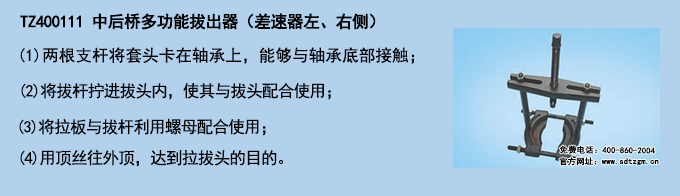 TZ400111 中后橋多功能拔出器（差速器左、右側(cè)）