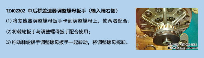 TZ402302 中后橋差速器調(diào)整螺母扳手（輸入端右側(cè)）